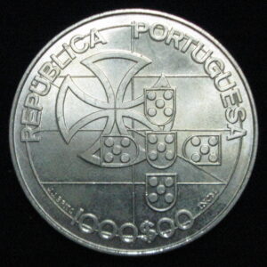 PORTUGAL , 1000 ESCUDOS DE 1998 . PLATA