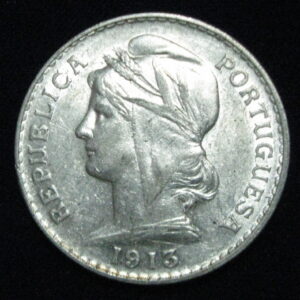 PORTUGAL , 50 CENTAVOS DE 1913 . PLATA