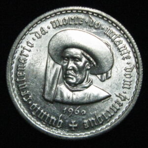 PORTUGAL , 5 ESCUDOS DE 1960 . PLATA