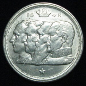 NUMISMATICA ZALDI2010 - BELGICA , 100 FRANCS 1949 . PLATA