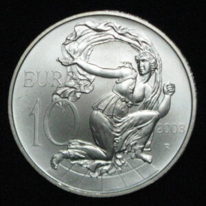 ITALIA , 10 EURO DEL 2003 , PLATA